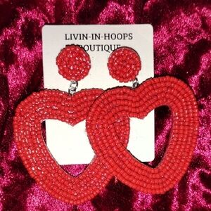 Red Heart Earrings